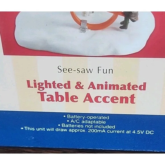 LEMAX Village Collection See-Saw Fun Animated Lighted Table Accent 54324 New Vtg - Picture 5 of 5